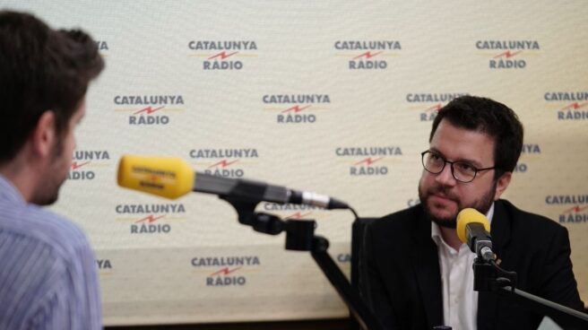 Pere Aragonès durante la entrevista en Catalunya Radio.
