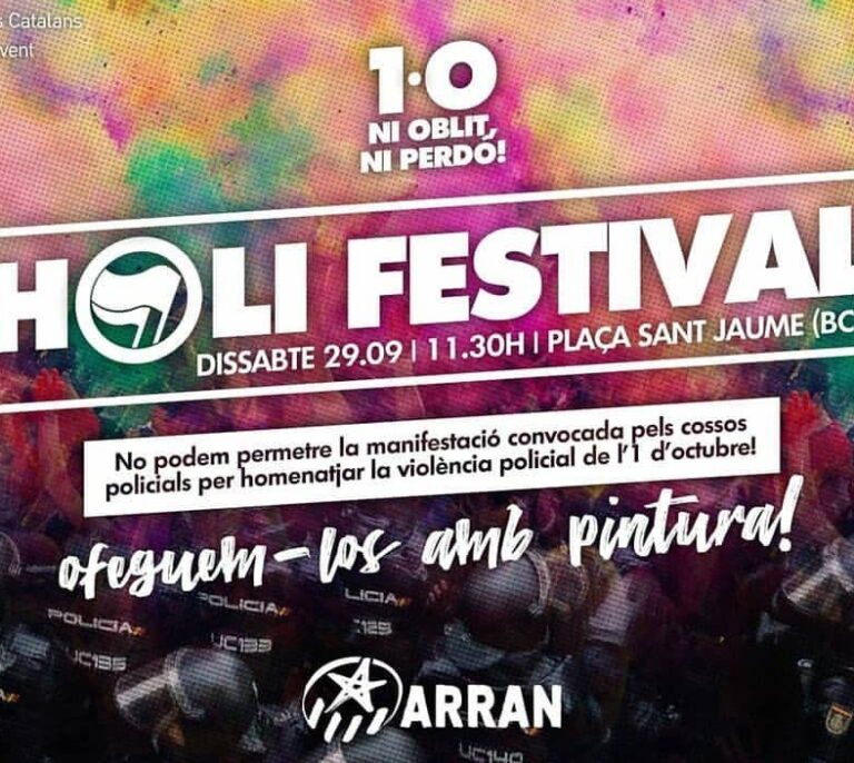La CUP quiere "ahogar en pintura" la manifestación de policías en Barcelona