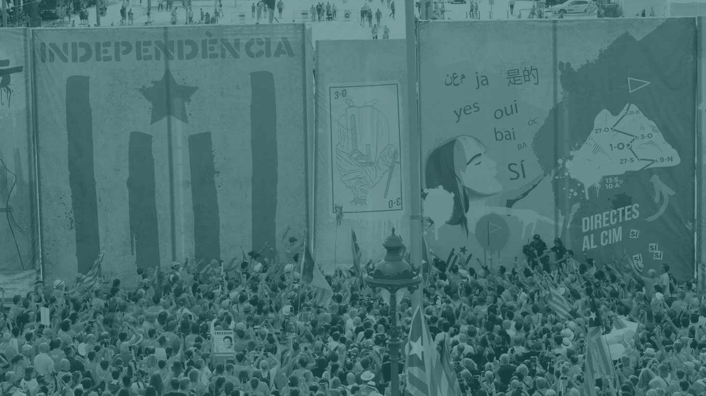 Manifestación de la Diada 2018.