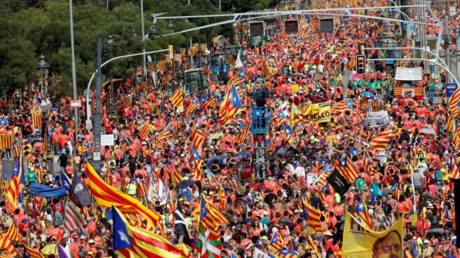 diada_barcelona_2018 Diagonal de Barcelona, durante la Diada 2018.