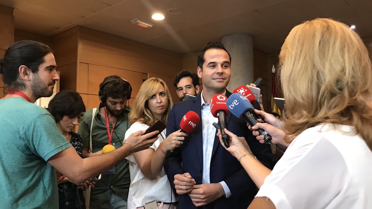 El portavoz de Cs en la Asamblea de Madrid, Ignacio Aguado.