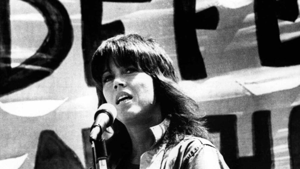 Jane Fonda en sus años de activista en los 70.