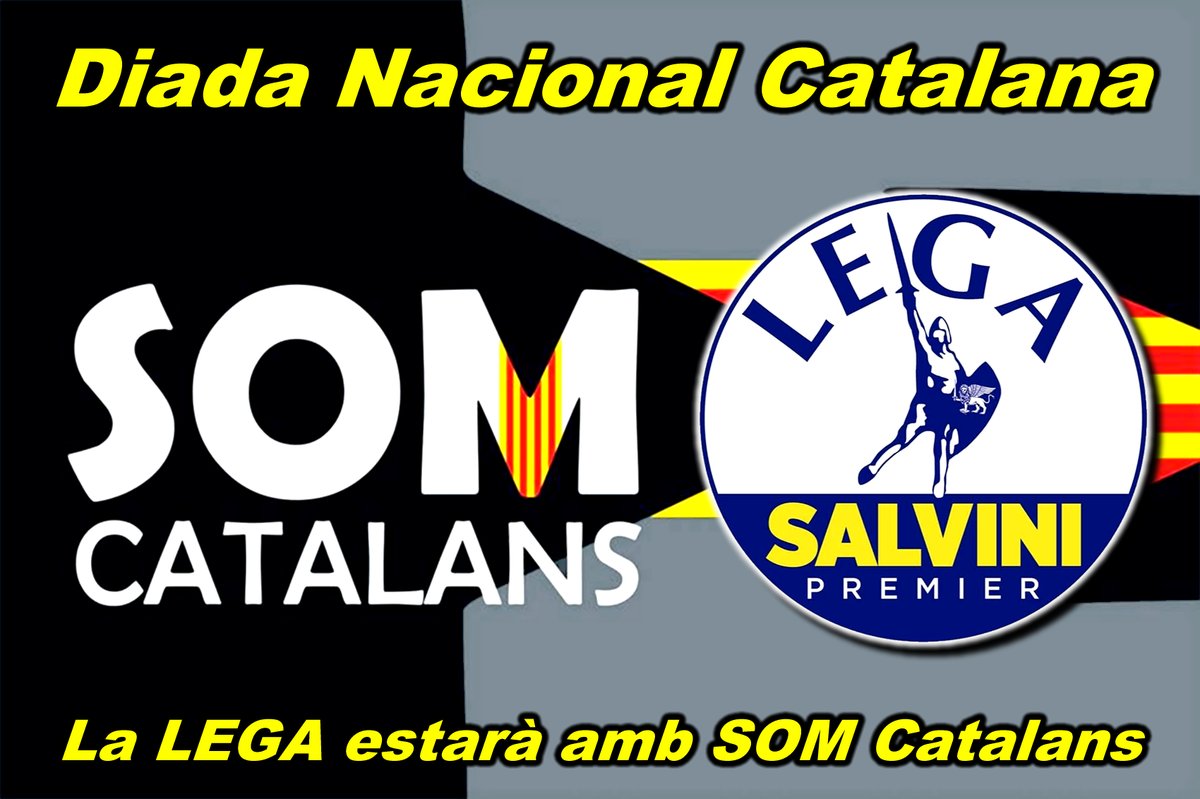 Cartel con el que se anuncia la presencia de la Lega Nord en la Diada Nacional de Cataluña.