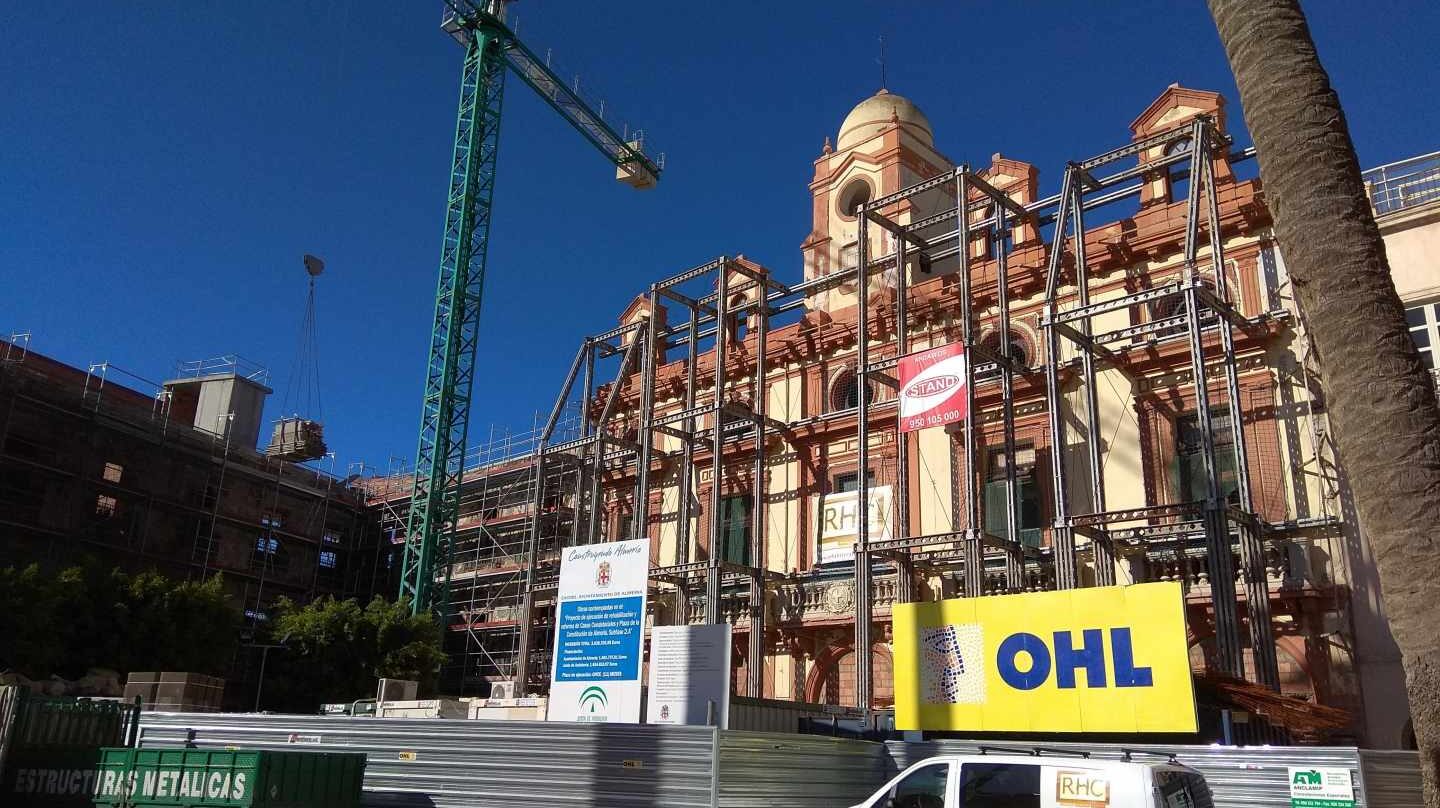 Obras en la Plaza Vieja de Almería ejecutadas por OHL.