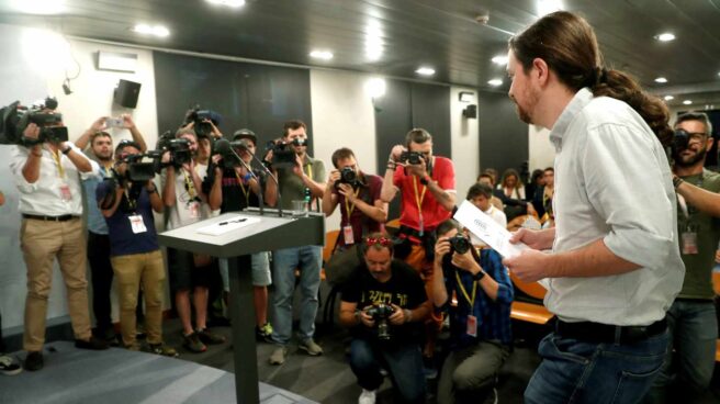 pablo_iglesias_presupuestos Pablo Iglesias, tras su reunión en Moncloa con Pedro Sánchez.