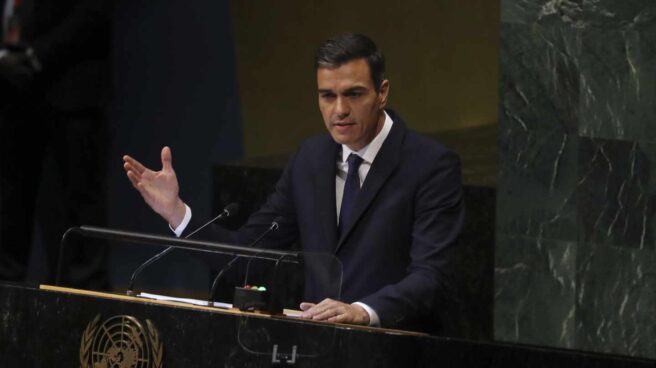 pedro-sanchez (3) l presidente del Gobierno español, Pedro Sánchez, durante su intervención ante la Asamblea General de Naciones Unidas,
