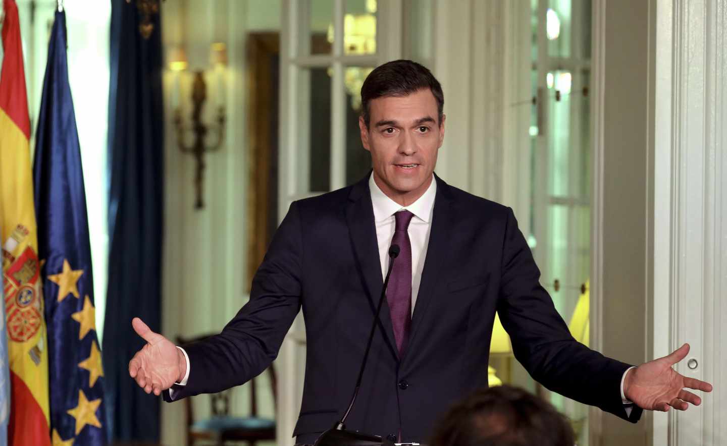 Pedro Sánchez, durante su comparecencia de este miércoles.