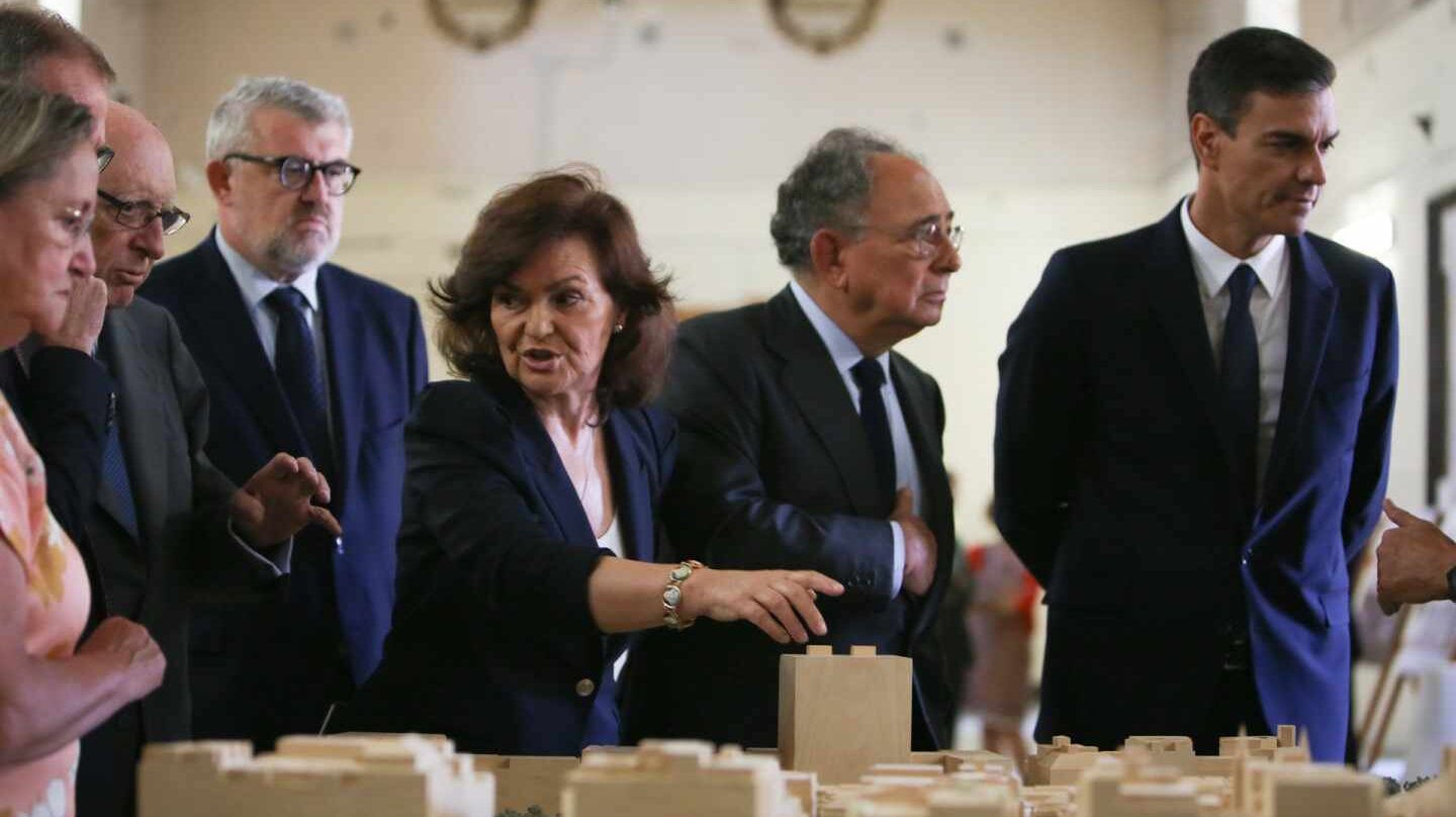 Carmen Calvo y Pedro Sánchez en el Museo del Prado.