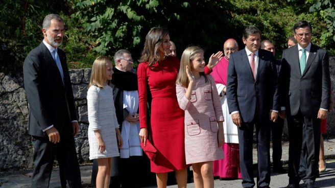 Primer acto oficial en Covadonga de la Princesa de Asturias