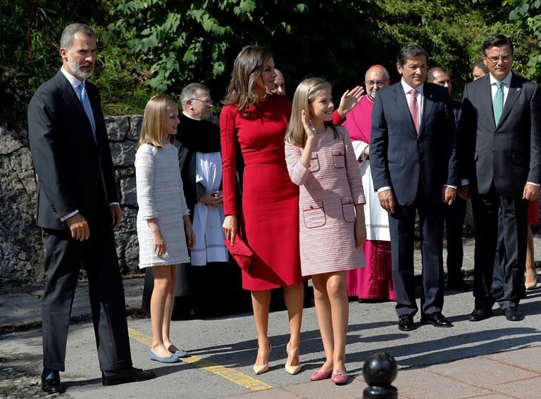 Primer acto oficial en Covadonga de la Princesa de Asturias
