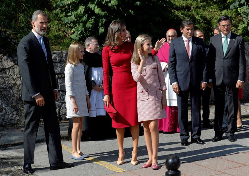 Primer acto oficial en Covadonga de la Princesa de Asturias