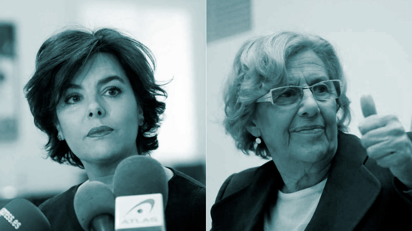 Soraya Sáenz de Santamaría y Manuela Carmena