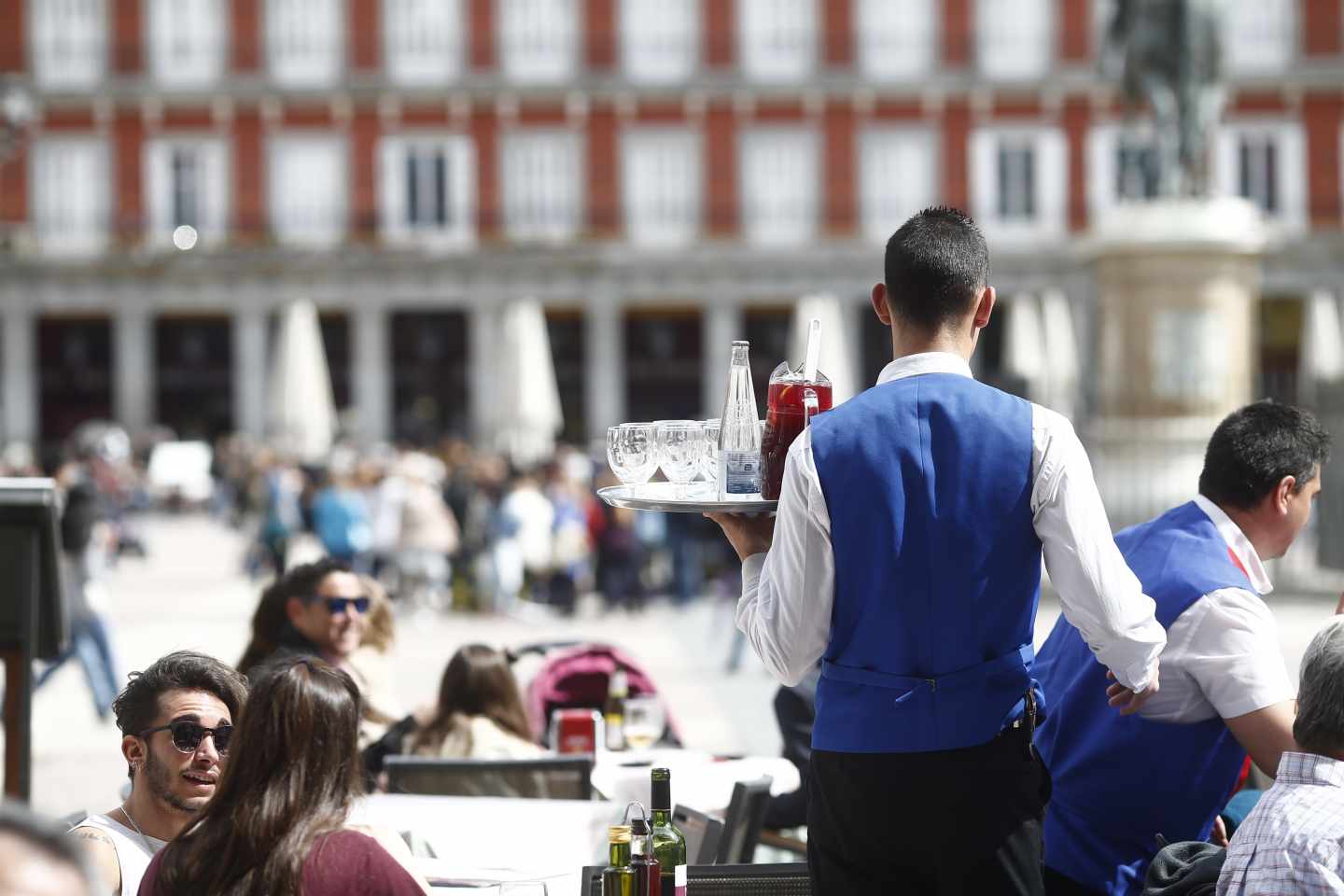 Trabajador de la hostelería en Madrid.