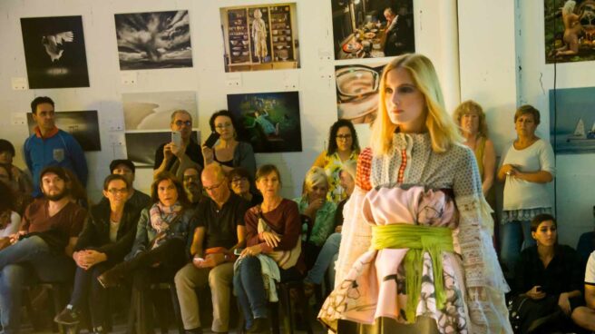 Uno de los modelos que desfilaron en la última edición de la pasarela Postindustrial Fashion Show de Barcelona Uno de los modelos que desfilaron en la última edición de la pasarela Postindustrial Fashion Show de Barcelona
