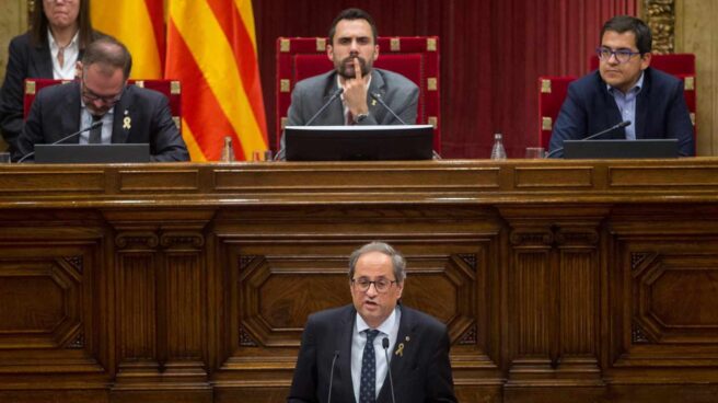 Quim Torra, en el Parlament.