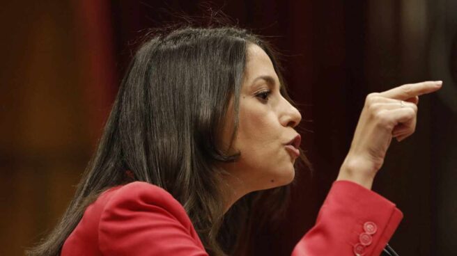 Inés Arrimadas, en el Parlament.