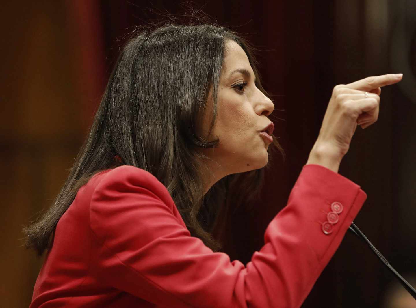 Inés Arrimadas, en el Parlament.