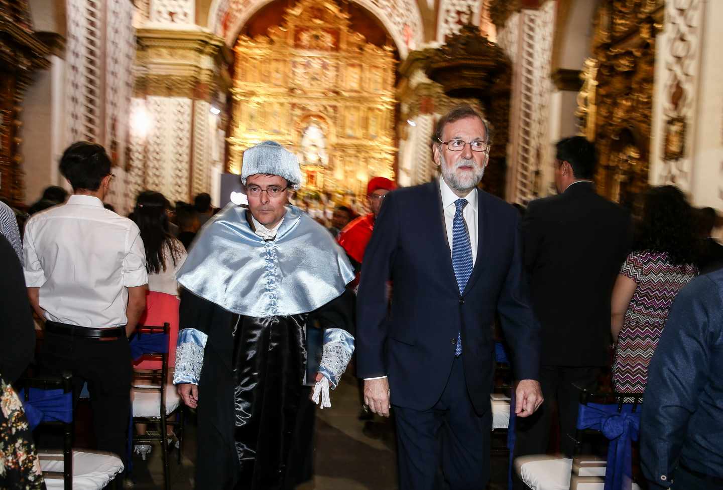 Mariano Rajoy, en la Universidad SEK de Quito.