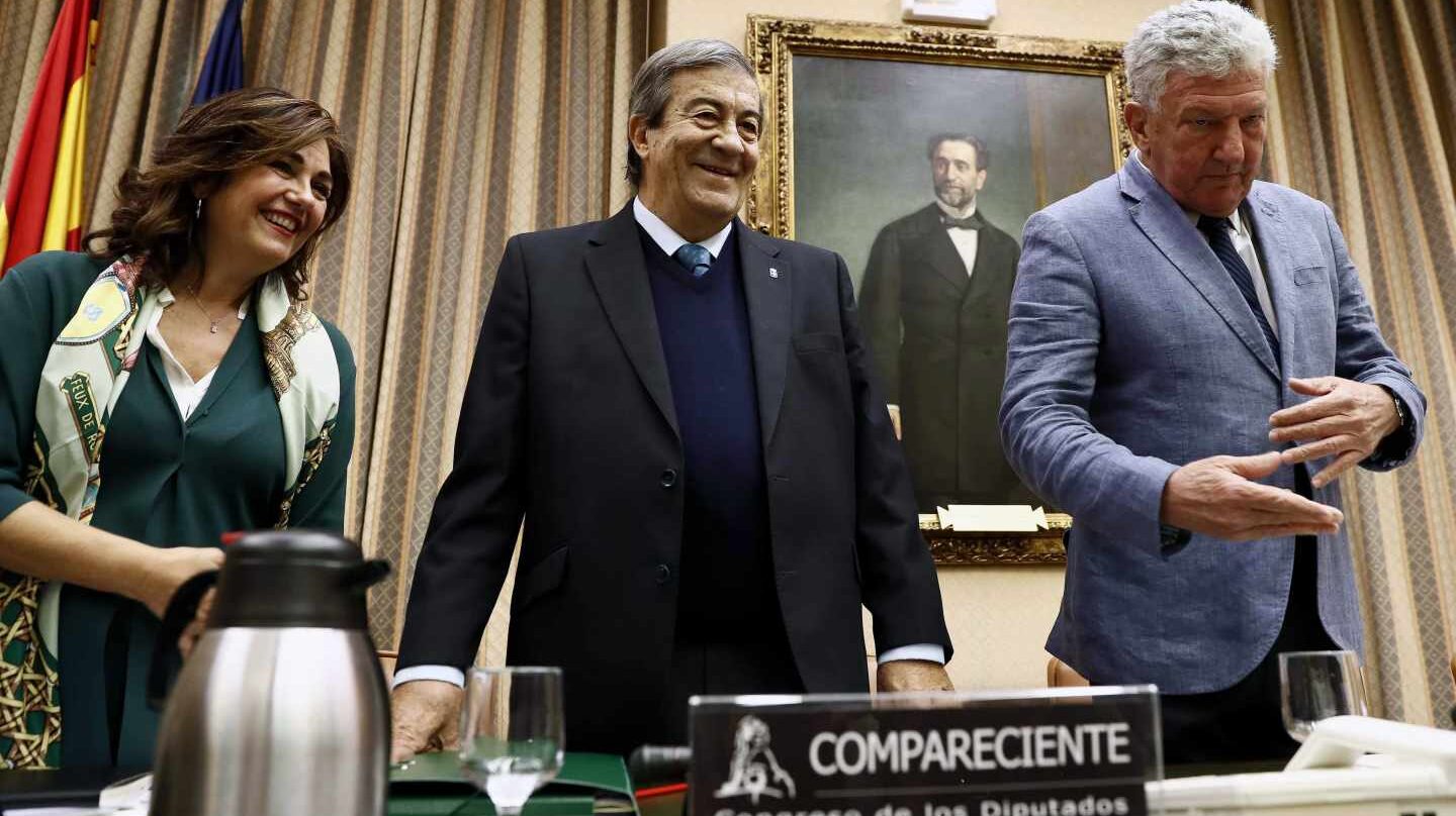 Escudero, Álvarez Cascos y Quevedo, en el Congreso.