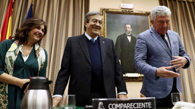 Escudero, Álvarez Cascos y Quevedo, en el Congreso.