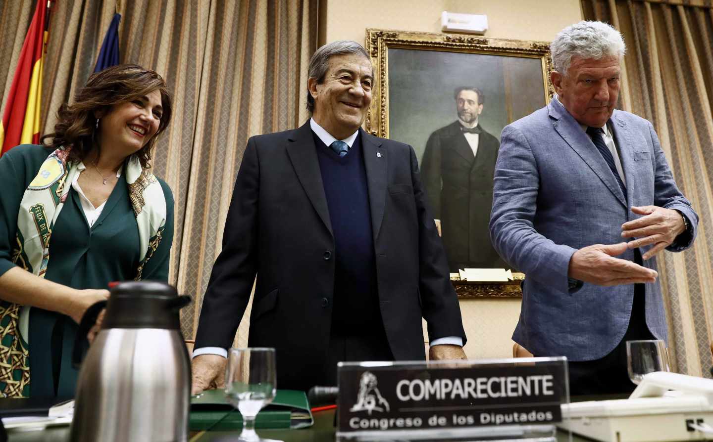 Escudero, Álvarez Cascos y Quevedo, en el Congreso.