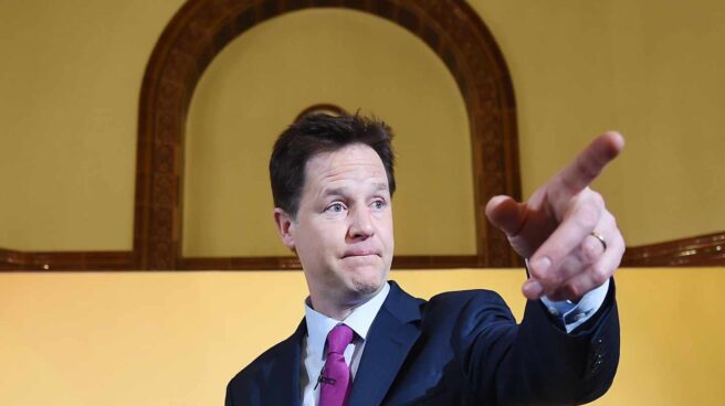 Fotografía de archivo del ex vice primer ministro del Reino Unido Nick Clegg.