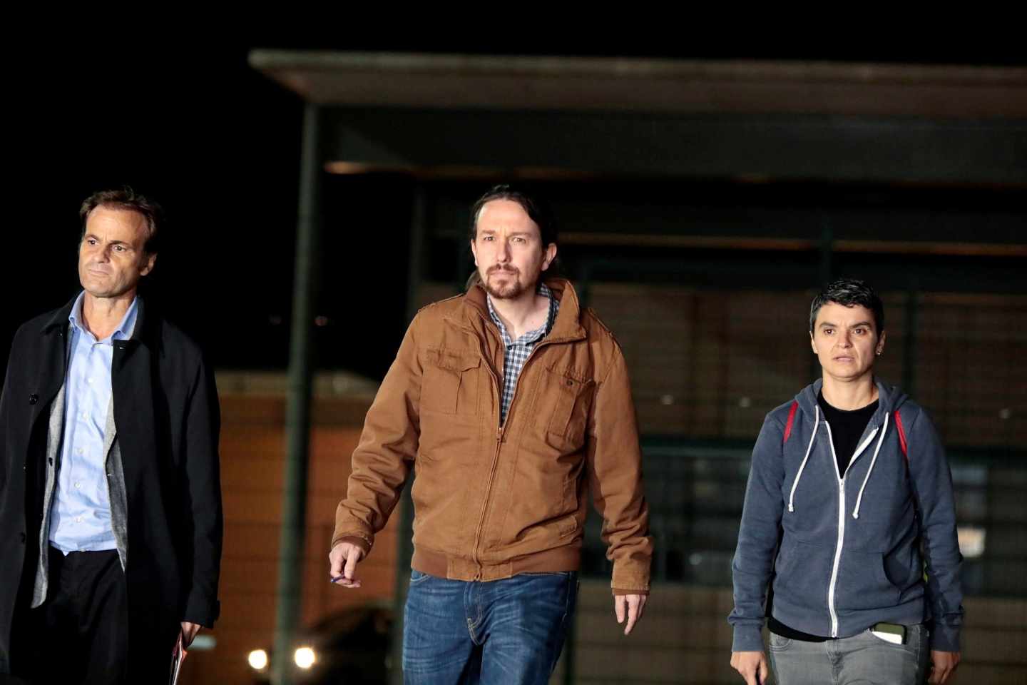 Pablo Iglesias sale de la cárcel de Lledoners.