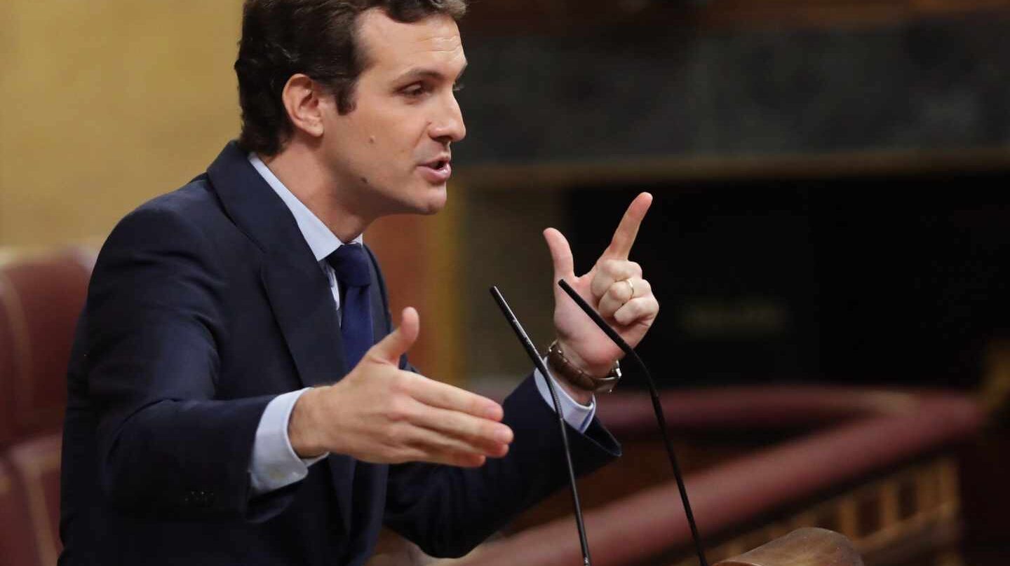 Pablo Casado durante su intervención de este miércoles en el Congreso