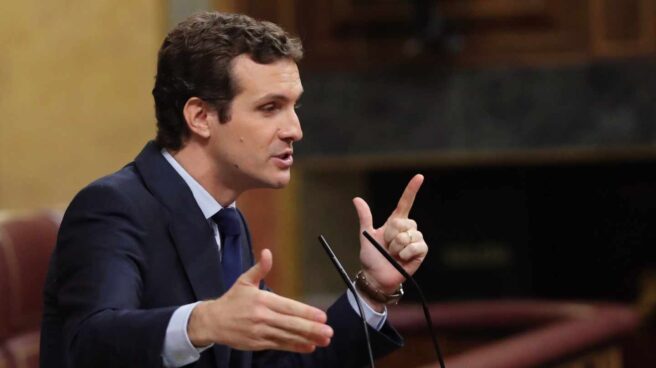 casado congreso Pablo Casado durante su intervención de este miércoles en el Congreso