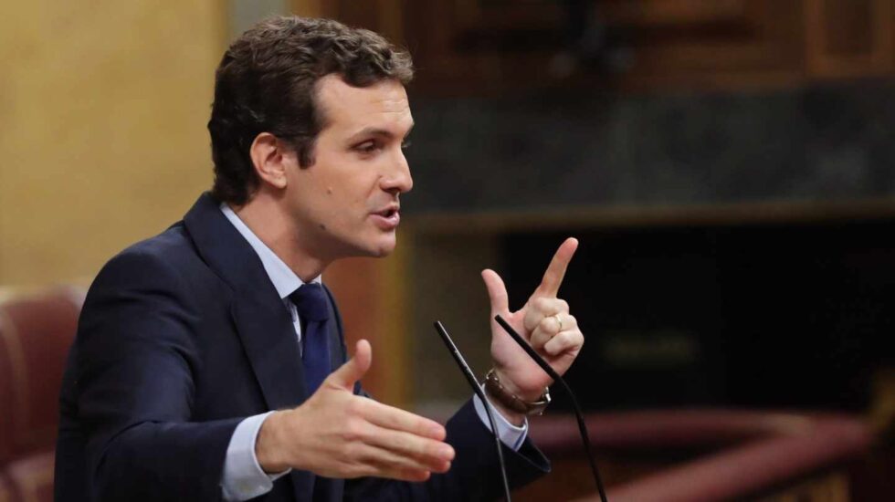 Pablo Casado durante su intervención de este miércoles en el Congreso