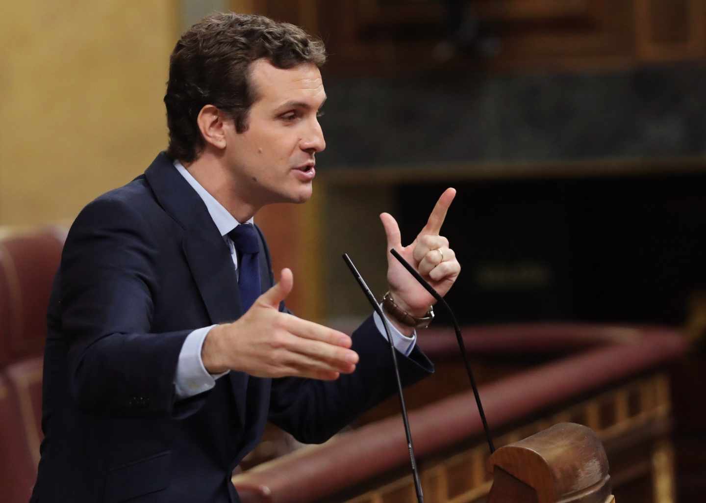 Pablo Casado durante su intervención de este miércoles en el Congreso