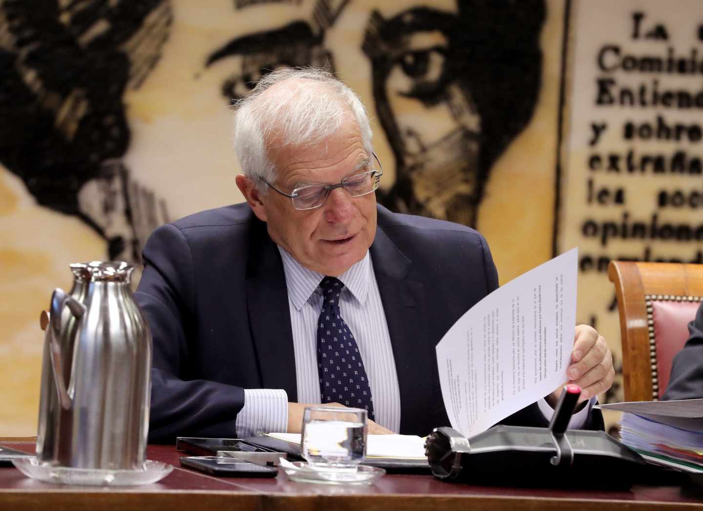 El ministro de Asuntos Exteriores, Josep Borrell, en el Senado.