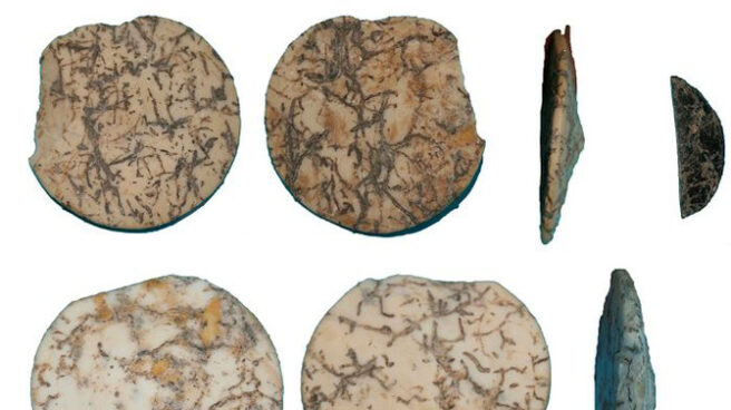 Adornos personales encontrados en un yacimiento neolítico de Granada