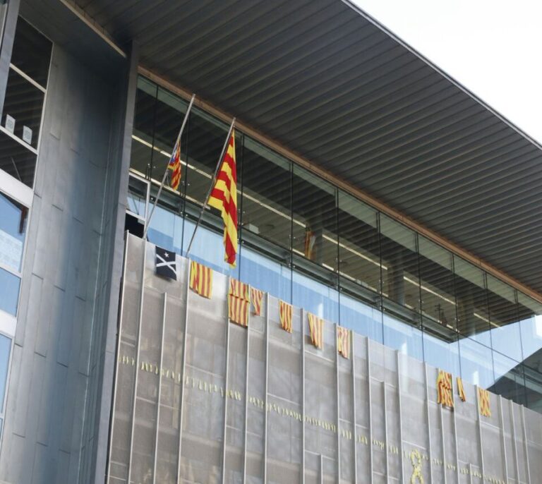 Los CDR toman la sede del Govern en Girona para cambiar la bandera española por una estelada