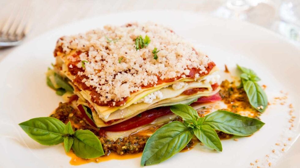 Lasagna del Levél Veggie Bistro