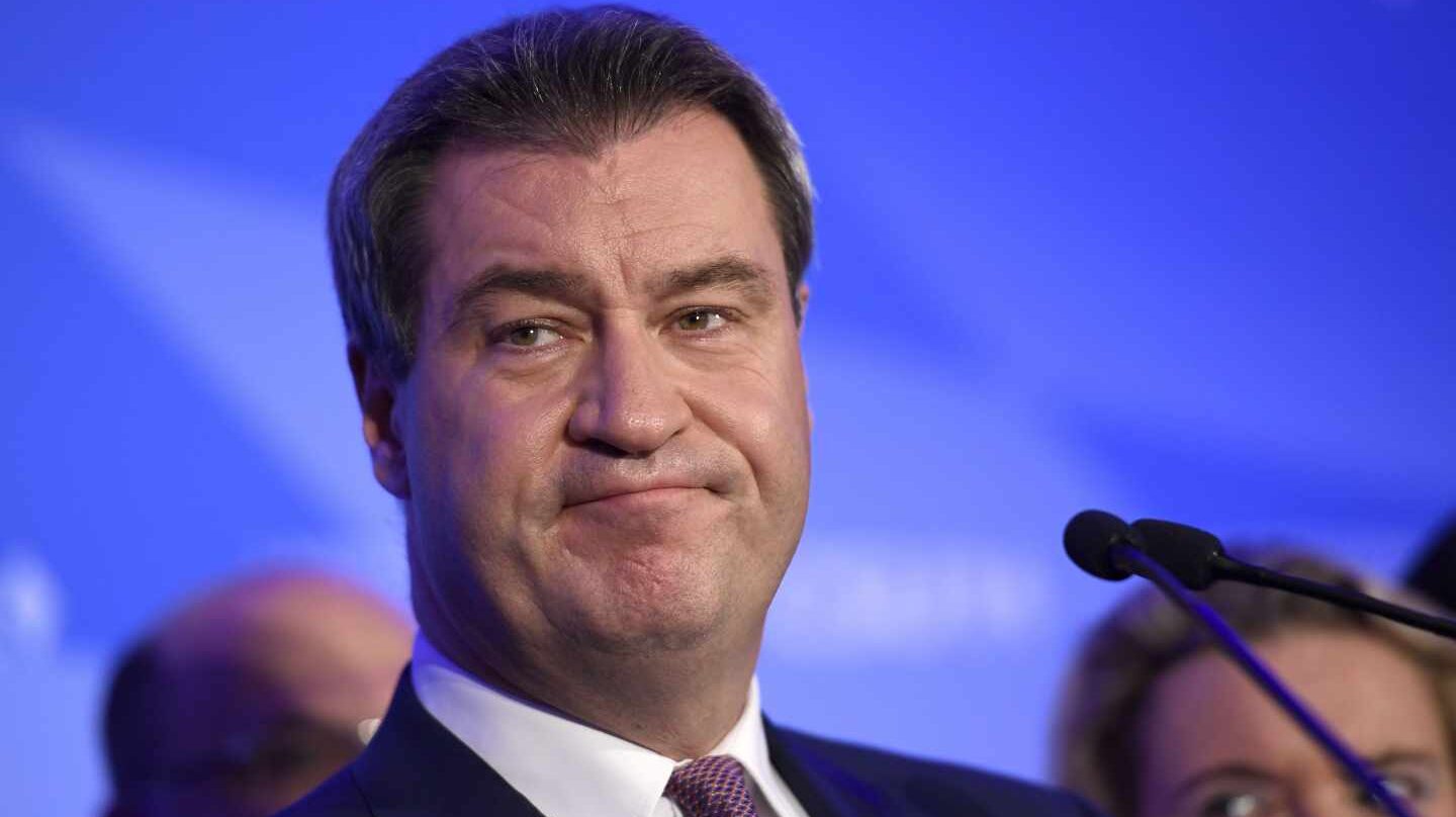 Markus Söder, ministro presidente de Baviera, tras conocer los resultados.
