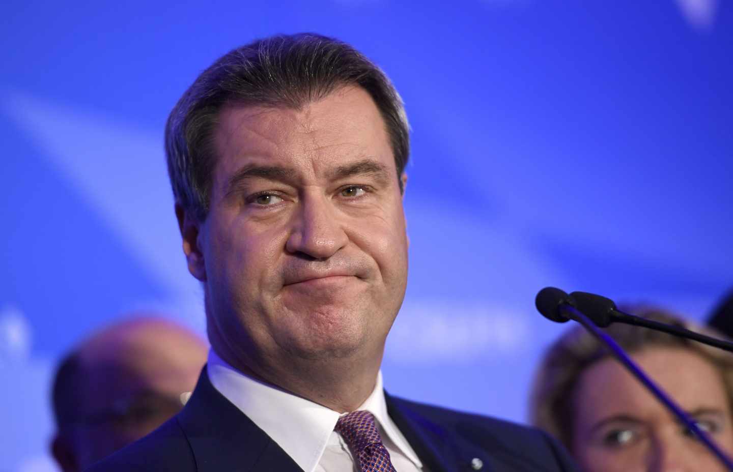 Markus Söder, ministro presidente de Baviera, tras conocer los resultados.