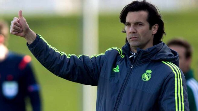 Santiago Solari, en un partido con el Castilla.