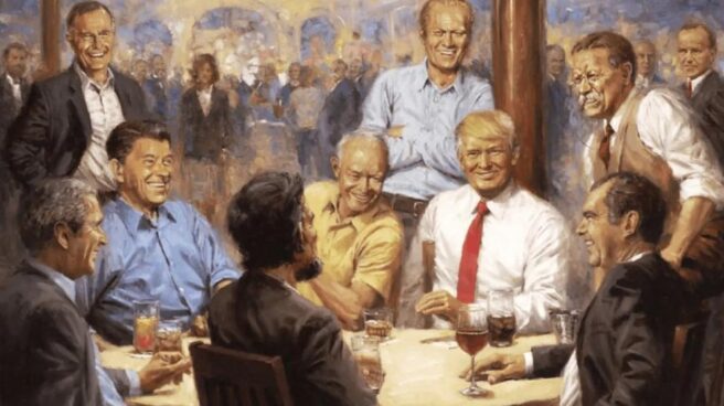 'Club Republicano': el polémico cuadro con el que Trump decora la Casa Blanca