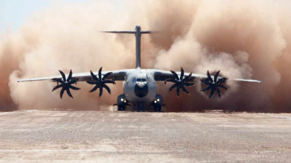 Un avión de transporte militar Airbus A400M.