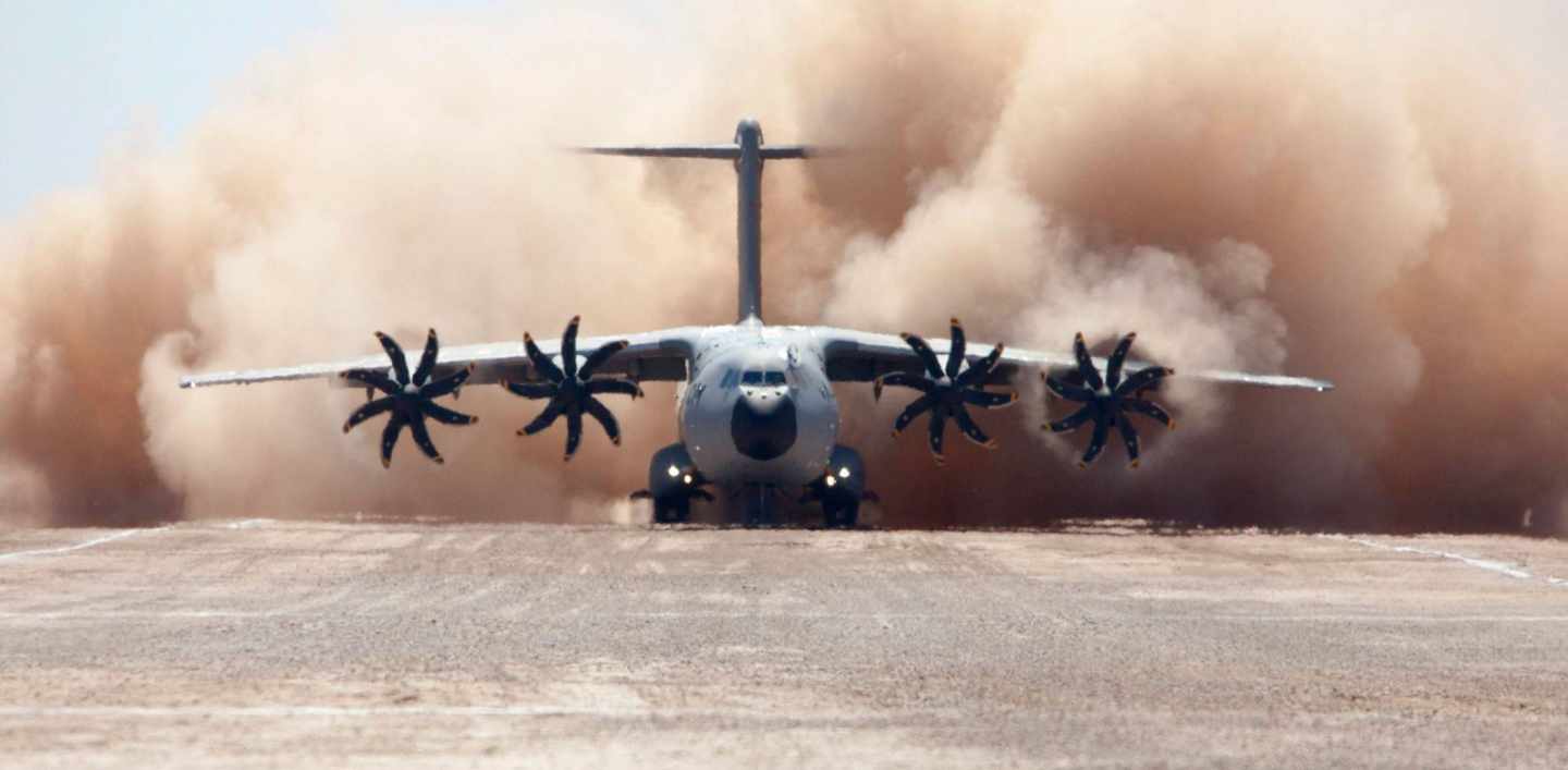 Un avión de transporte militar Airbus A400M.