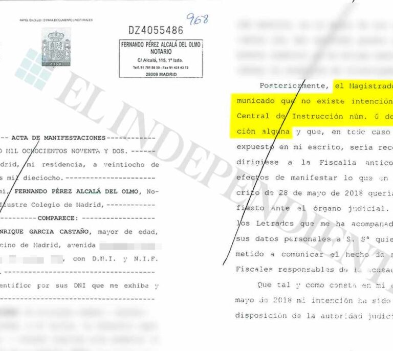 García Castaño: "El juez me ha comunicado que no tiene intención de detenerme"