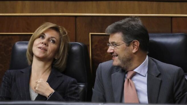 Cospedal y Catalá cuando se sentaban en la bancada azul del Congreso