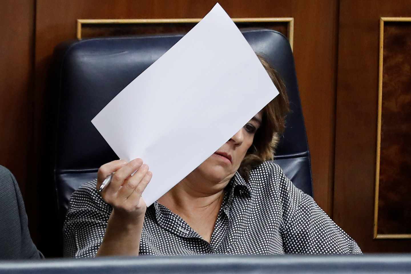 La ministra de Justicia, Dolores Delgado, este miércoles en el Congreso de los Diputados.