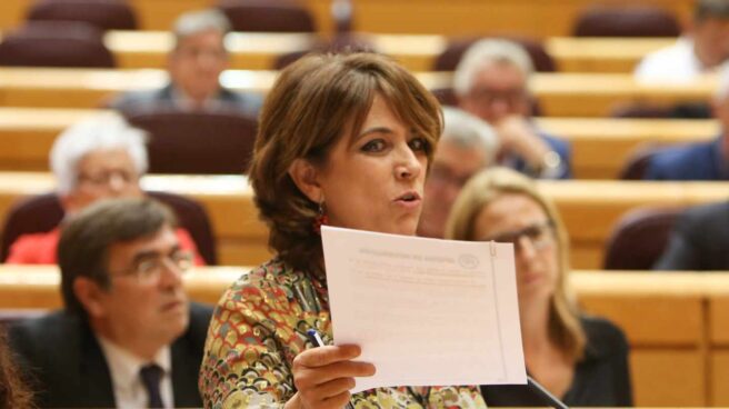 Dolores Delgado, durante una comparecencia en el Senado.