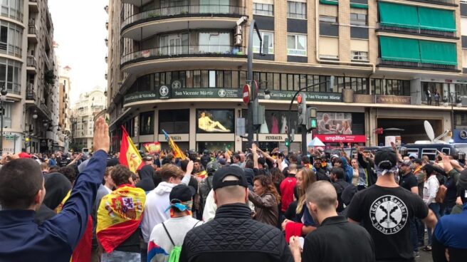 Convocatoria del grupo ultraderechista España 2000 en la Plaza de San Agustín. Convocatoria del grupo ultraderechista España 2000 en la Plaza de San Agustín.