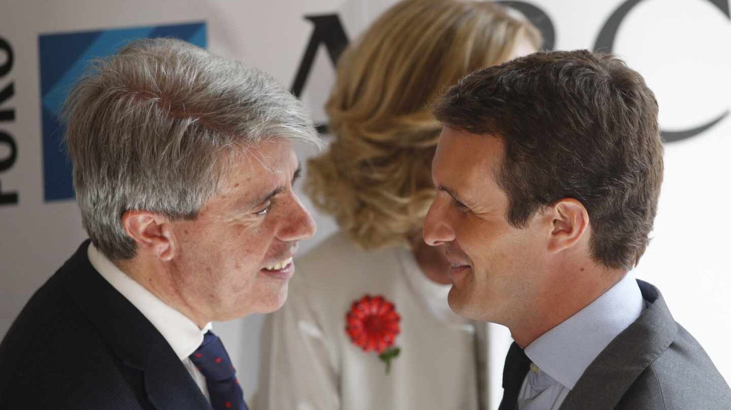 Garrido y Casado en el Foro ABC Deloitte en Madrid, el pasado 1 de octubre.
