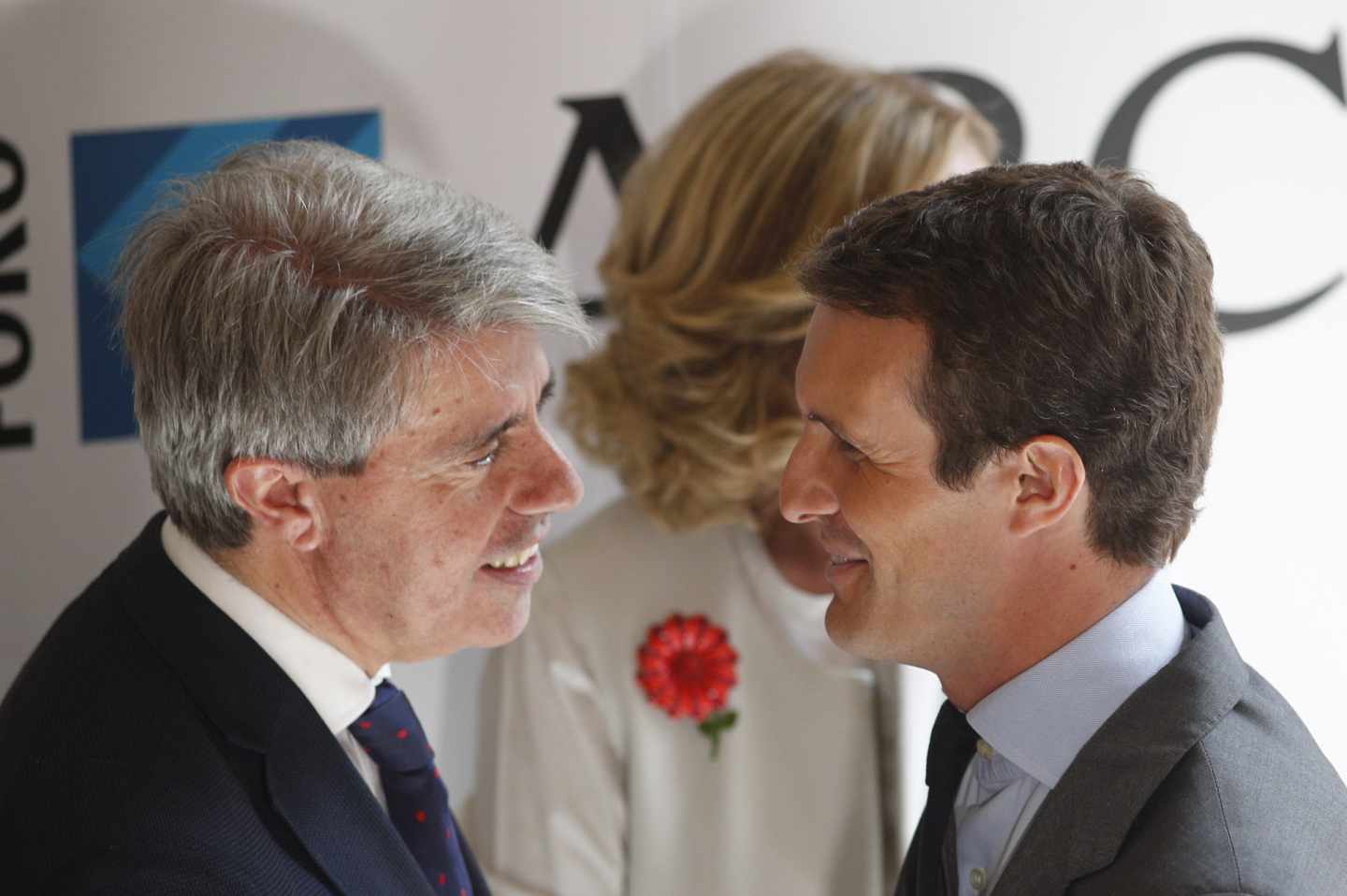 Garrido y Casado en el Foro ABC Deloitte en Madrid, el pasado 1 de octubre.