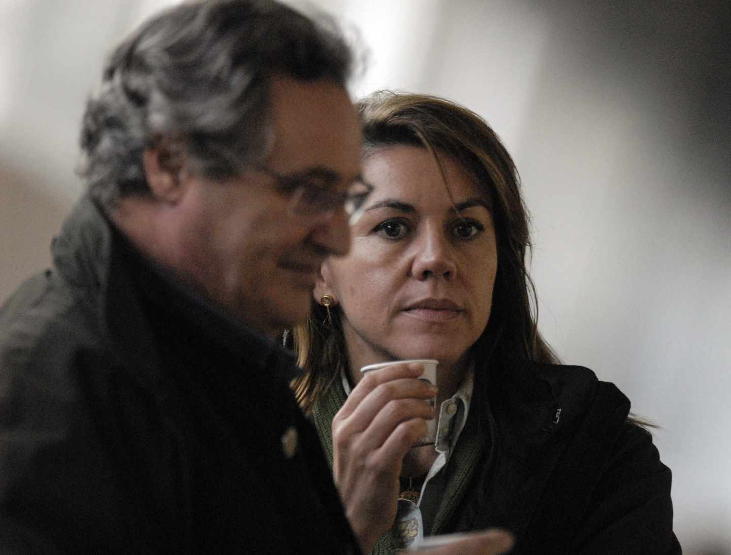 Ignacio López del Hierro y María Dolores de Cospedal, ex secretaria general del PP.