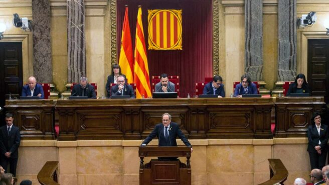 Torra en el Parlament.